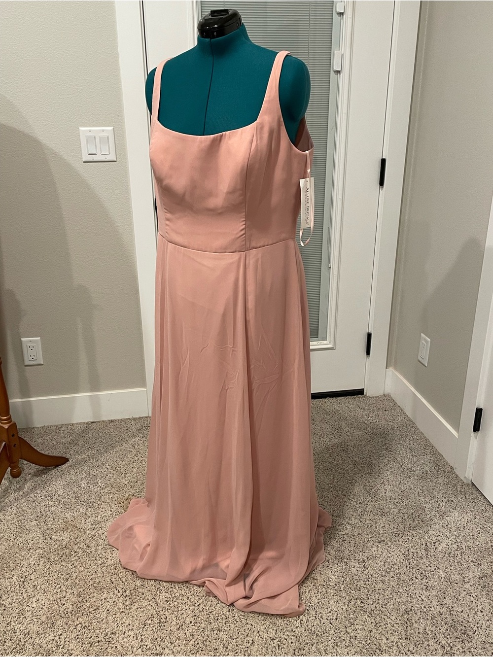Allure Bridals Blush Pink Sleeveless Maxi Gown